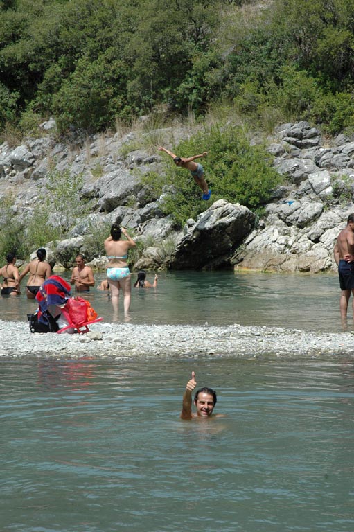 Bagno nel fiume Calore a Controne e Kiena a Campagna (SA)